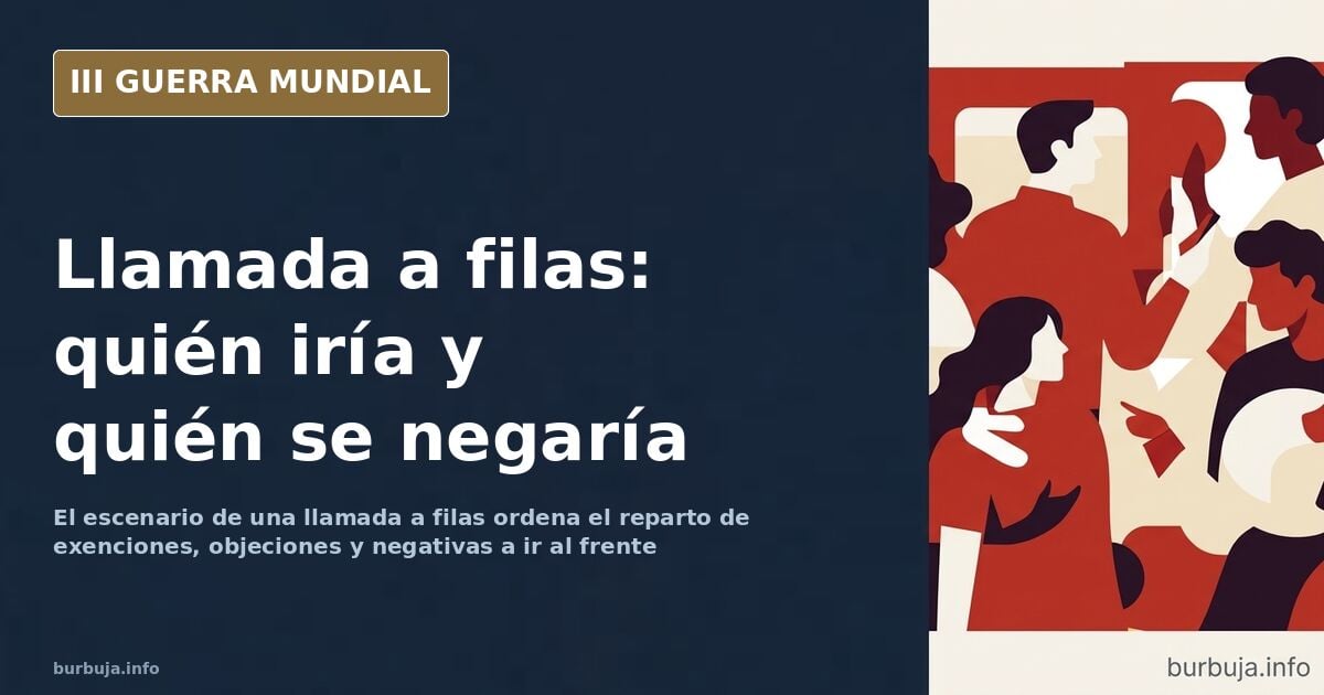 Llamada a filas: quién iría y quién se niega