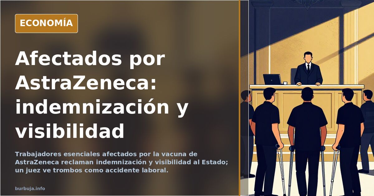 Afectados por AstraZeneca reclaman indemnización al Estado