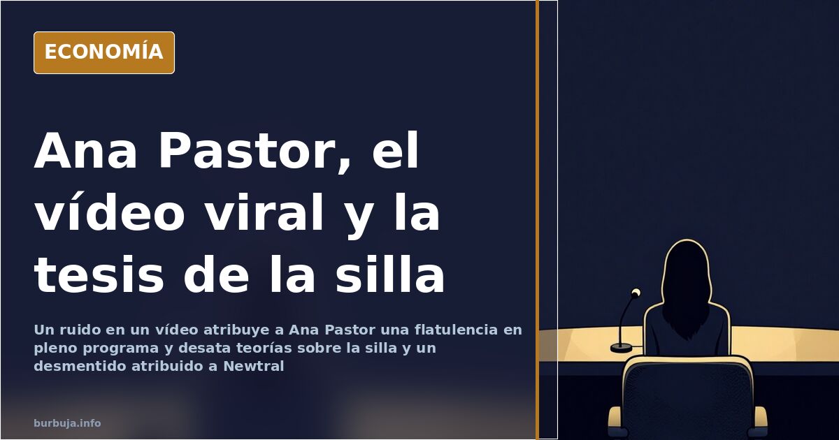 Primer plano de una presentadora de televisión ante una pantalla que reproduce el vídeo viral sobre Ana Pastor