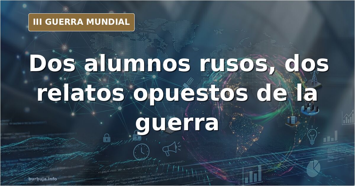 Aula con mapas de Europa del Este y siluetas de material militar en el horizonte, ilustración documental sobre el debate del 