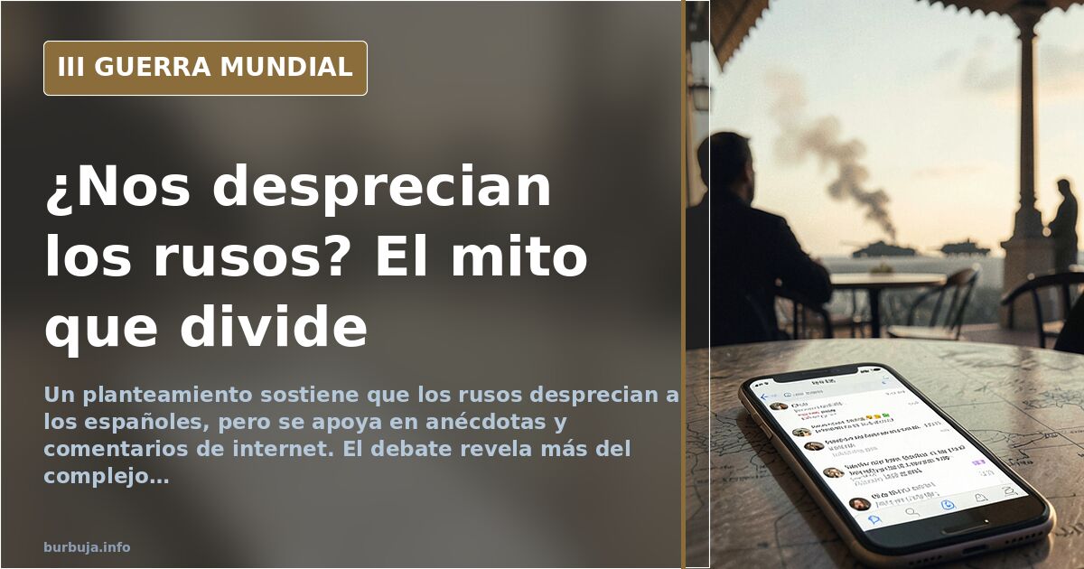 El desprecio ruso hacia España: el mito que divide a los prorrusos