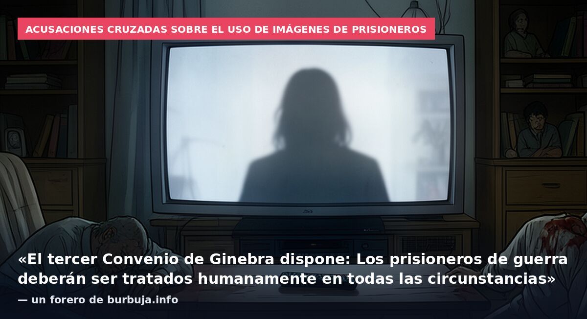 Acusaciones cruzadas sobre el uso de imágenes de prisioneros: «El tercer Convenio de Ginebra dispone: Los prisioneros de guerra deberán ser tratados humanamente en todas las circunstancias» — un forero de burbuja.info