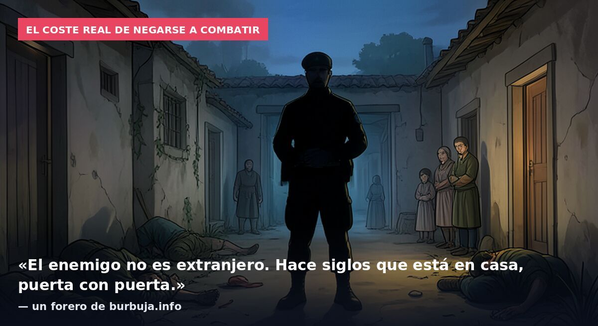 El coste real de negarse a combatir: «El enemigo no es extranjero. Hace siglos que está en casa, puerta con puerta.» — un forero de burbuja.info