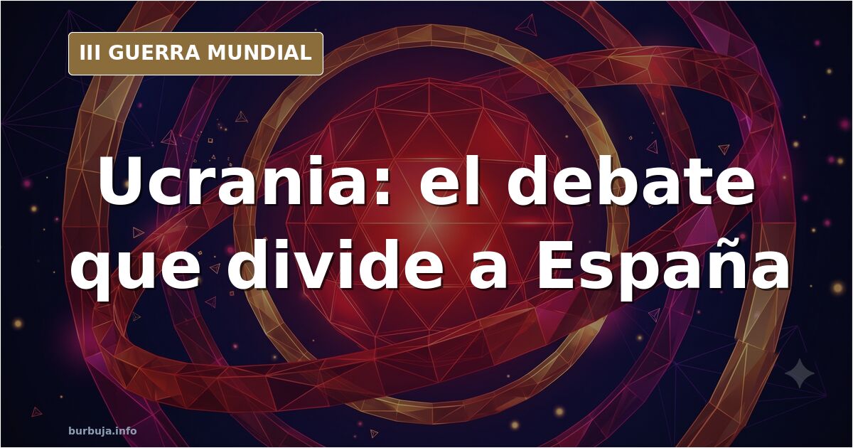 Mapa de Europa del este con siluetas de equipamiento militar y columnas de humo en el horizonte, ilustración documental desat