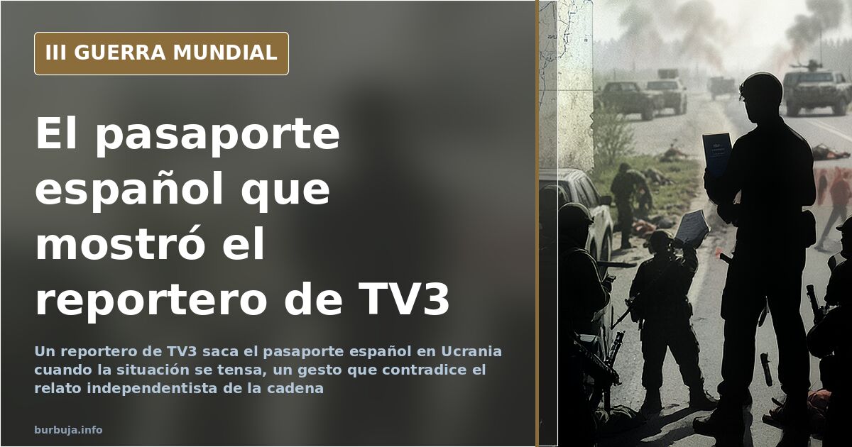 TV3 en Ucrania: el pasaporte español que aparece cuando silban las bombas