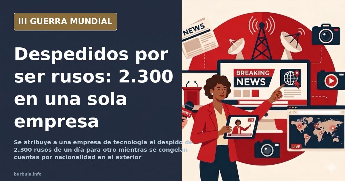 Rusos despedidos por su nacionalidad: 2.300 empleos en una empresa