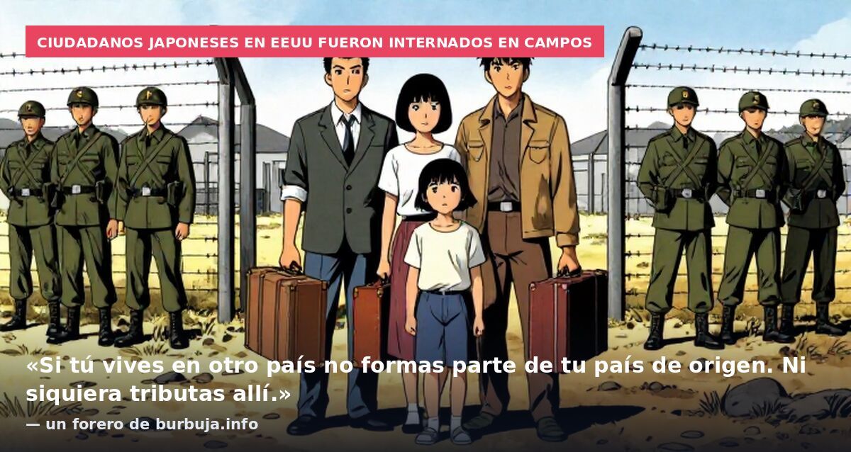 Ciudadanos japoneses en EEUU fueron internados en campos: «Si tú vives en otro país no formas parte de tu país de origen. Ni siquiera tributas allí.» — un forero de burbuja.info