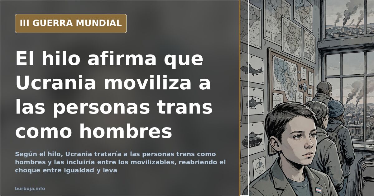 Imagen ilustrativa sobre el debate en torno a la movilización y las personas trans en Ucrania