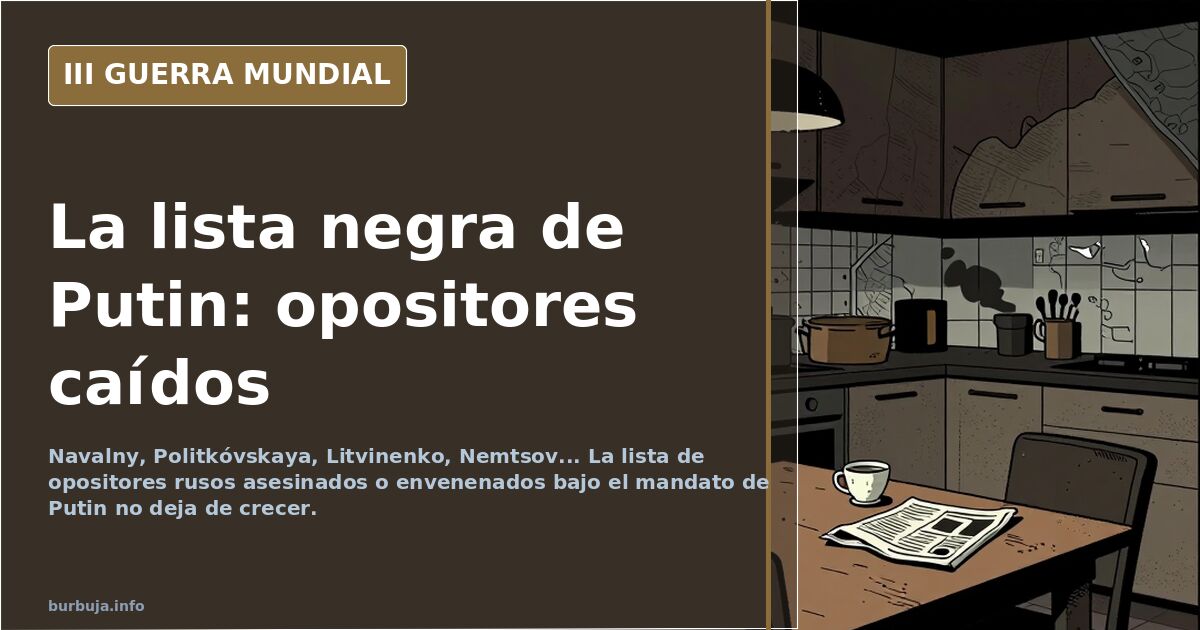 Lista de opositores rusos asesinados o envenenados