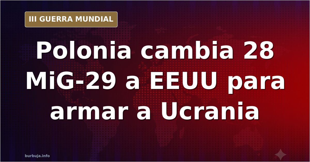 Cazas de combate MiG-29 alineados en una base aérea europea junto a mapas de la frontera entre Polonia y Ucrania