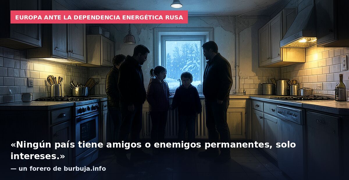 Europa ante la dependencia energética rusa: «Ningún país tiene amigos o enemigos permanentes, solo intereses.» — un forero de burbuja.info