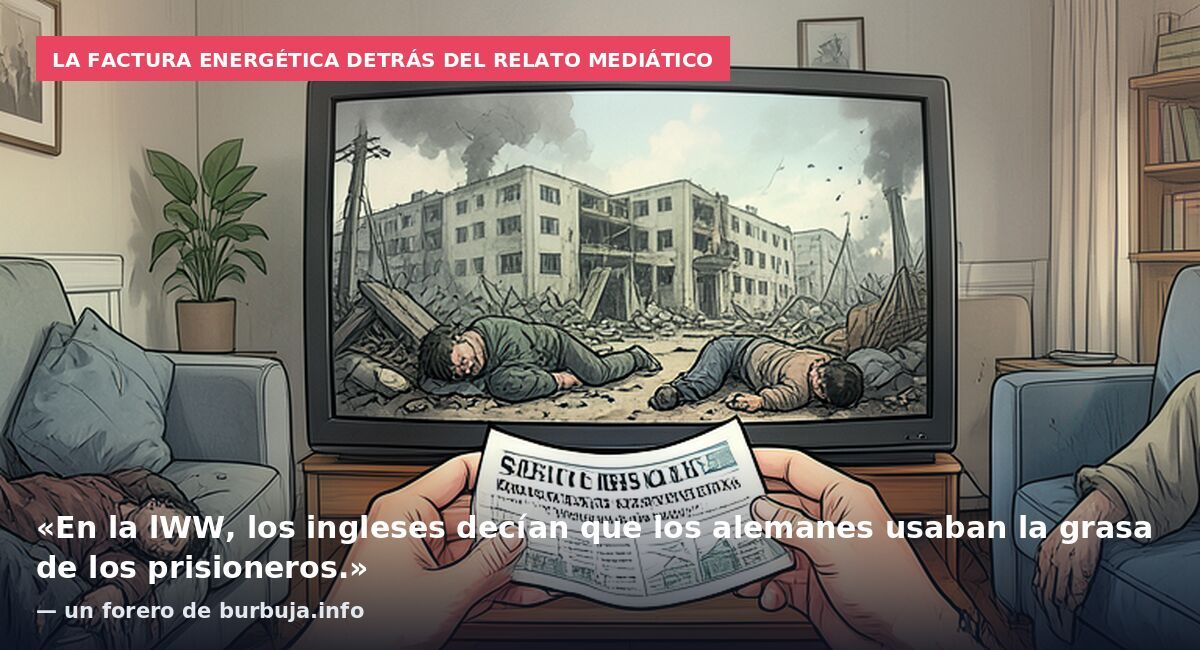 La factura energética detrás del relato mediático: «En la lWW, los ingleses decían que los alemanes usaban la grasa de los prisioneros.» — un forero de burbuja.info
