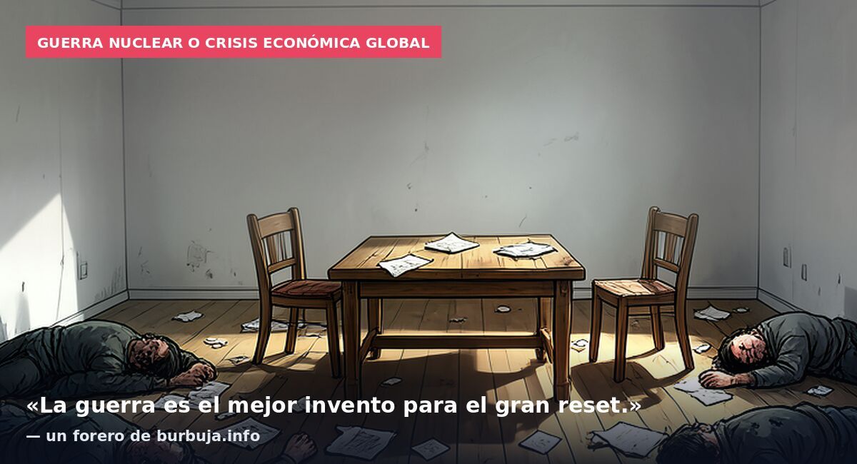Guerra nuclear o crisis económica global: «La guerra es el mejor invento para el gran reset.» — un forero de burbuja.info