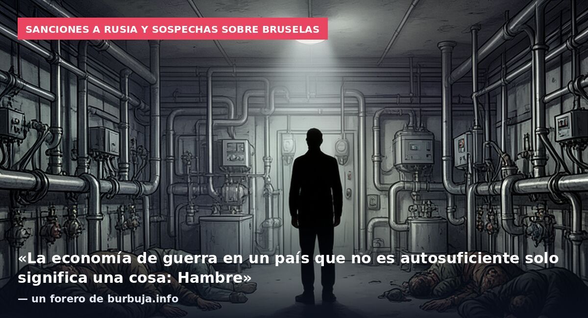 Sanciones a Rusia y sospechas sobre Bruselas: «La economía de guerra en un país que no es autosuficiente solo significa una cosa: Hambre» — un forero de burbuja.info