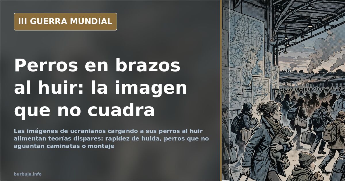 Persona con un perro en brazos durante una evacuación