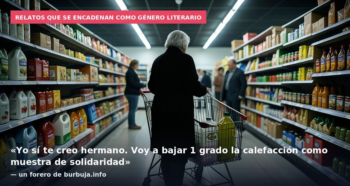 Relatos que se encadenan como género literario: «Yo sí te creo hermano. Voy a bajar 1 grado la calefacción como muestra de solidaridad» — un forero de burbuja.info