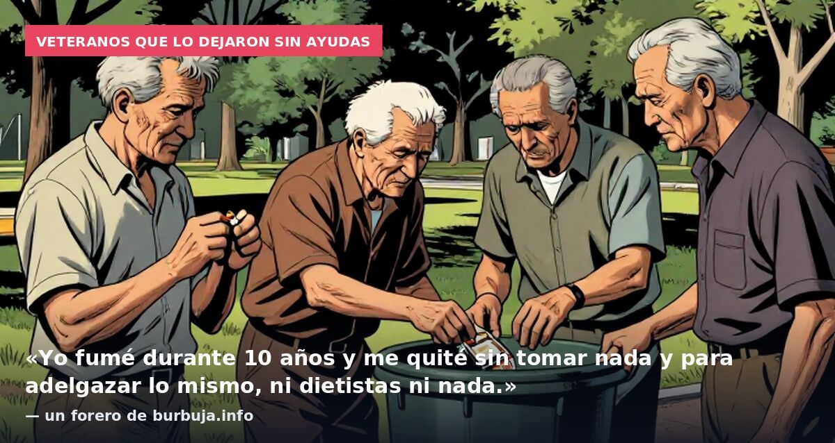 Veteranos que lo dejaron sin ayudas: «Yo fumé durante 10 años y me quité sin tomar nada y para adelgazar lo mismo, ni dietistas ni nada.» — un forero de burbuja.info
