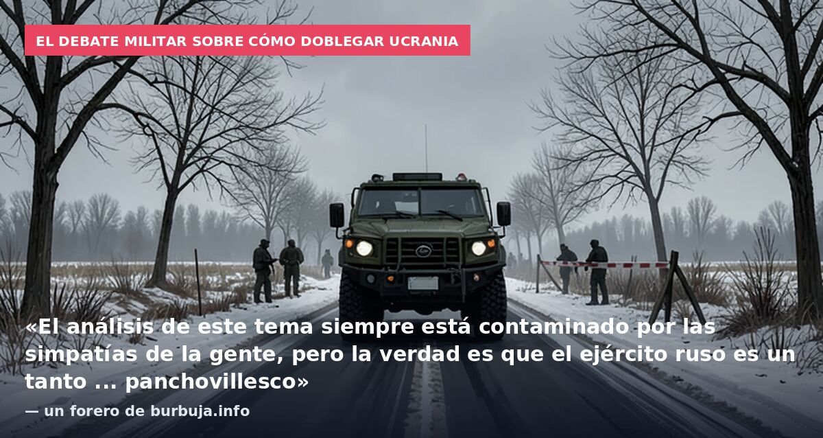El debate militar sobre cómo doblegar Ucrania: «El análisis de este tema siempre está contaminado por las simpatías de la gente, pero la verdad es que el ejército ruso es un tanto ... panchovillesco» — un forero de burbuja.info
