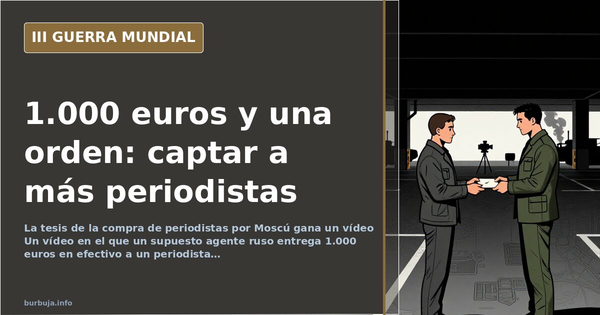 1.000 euros y una orden: captar a más periodistas