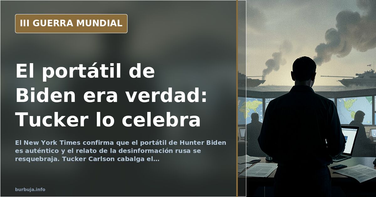 El New York Times valida el portátil de Hunter Biden y Tucker Carlson cabalga