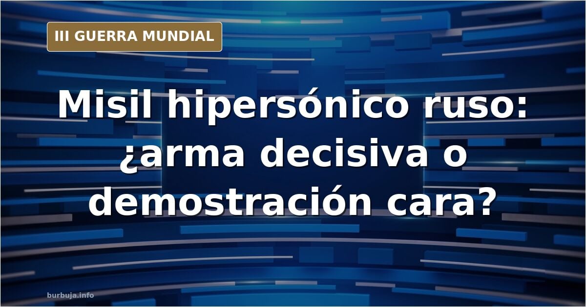 Ilustración documental de un misil hipersónico ruso Kinzhal en vuelo sobre un mapa de Europa del Este con estelas de humo