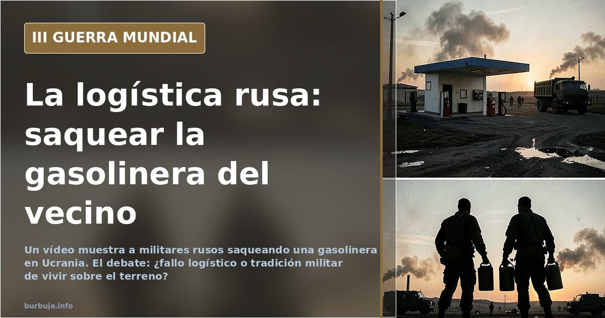 El ejército ruso y la logística del saqueo: combustible y chocolatinas