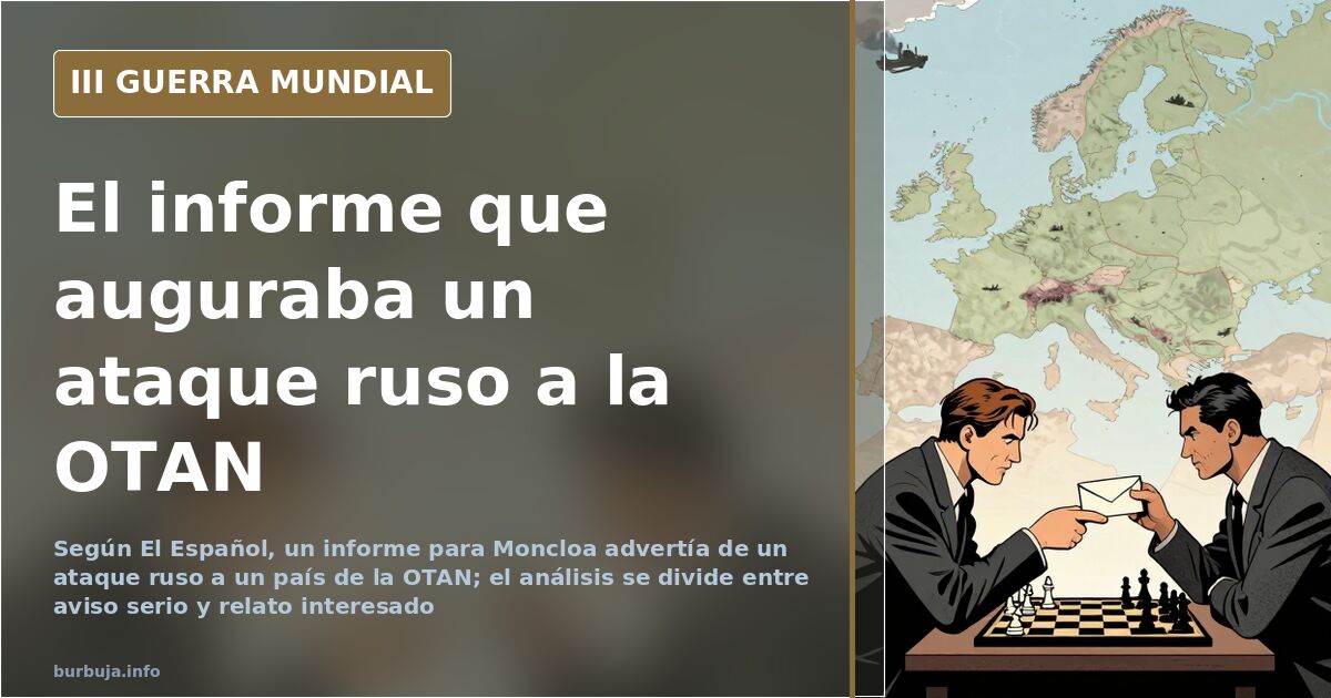 Mapa de Europa con las fronteras de la OTAN y siluetas militares, en alusión a la alerta por un ataque a un país de la OTAN