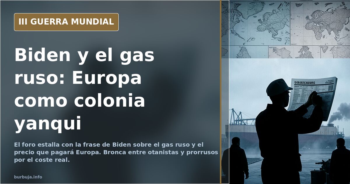 Biden y el gas ruso: Europa como colonia yanqui