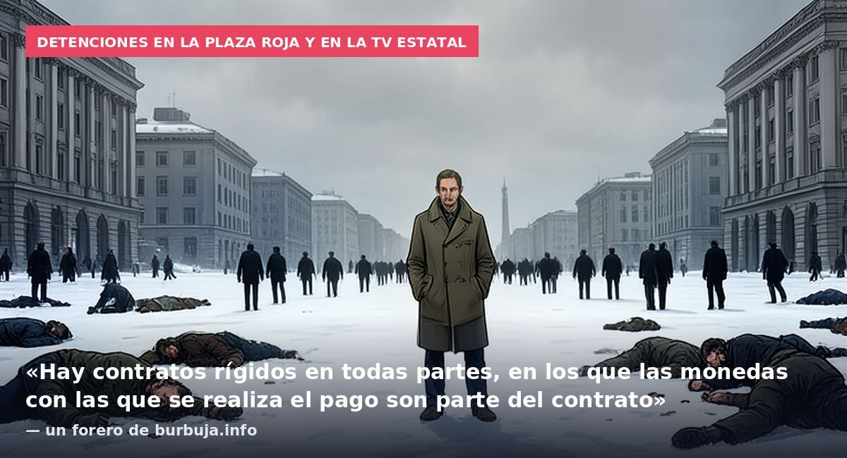 Detenciones en la Plaza Roja y en la TV estatal: «Hay contratos rígidos en todas partes, en los que las monedas con las que se realiza el pago son parte del contrato» — un forero de burbuja.info