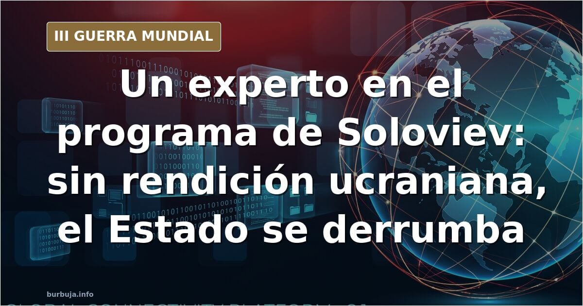 Ilustración documental desaturada de un plató de televisión ruso con siluetas y humo lejano al fondo, reflejando el debate so