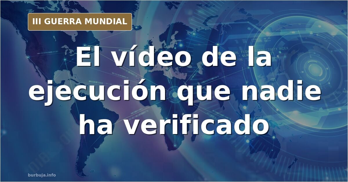 Fotograma desenfocado de un vídeo de guerra sin verificar, con siluetas de militares y humo lejano sobre un paisaje urbano