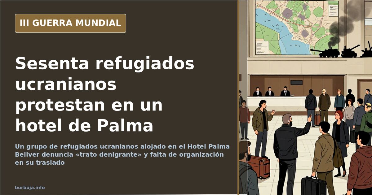Sesenta refugiados ucranianos protestan en un hotel de Mallorca