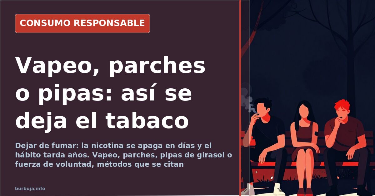 Cigarrillos, un vapeador y pipas de girasol sobre una mesa, los métodos más citados para dejar de fumar