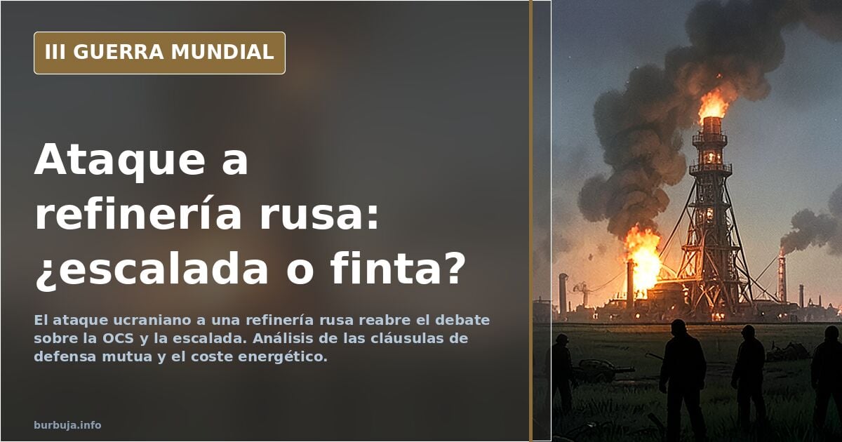 Ataque a una refinería rusa: debate sobre la OCS