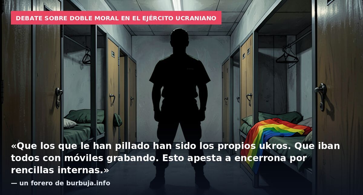 Debate sobre doble moral en el ejército ucraniano: «Que los que le han pillado han sido los propios ukros. Que iban todos con móviles grabando. Esto apesta a encerrona por rencillas internas.» — un forero de burbuja.info