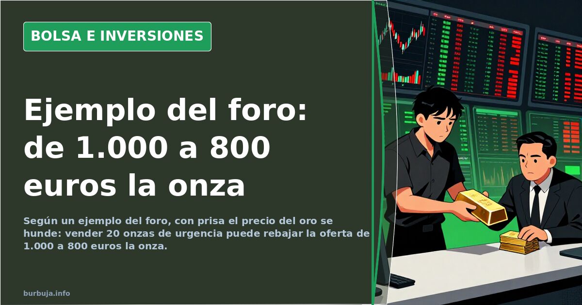 Convertir oro en efectivo: el precio lo decide tu prisa