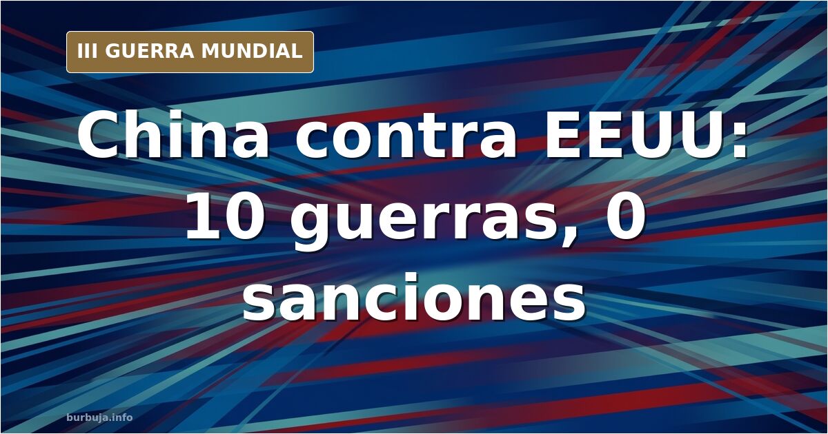 Mapa mundial desaturado con puntos de conflicto y siluetas de banderas de China y Estados Unidos frente a frente