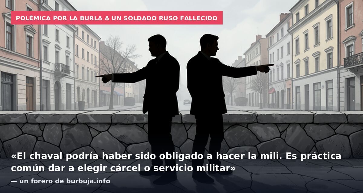 Polémica por la burla a un soldado ruso fallecido: «El chaval podría haber sido obligado a hacer la mili. Es práctica común dar a elegir cárcel o servicio militar» — un forero de burbuja.info