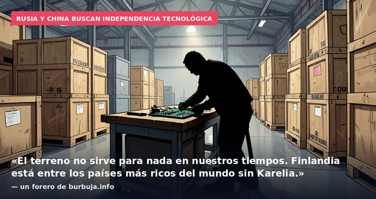Rusia y China buscan independencia tecnológica: «El terreno no sirve para nada en nuestros tiempos. Finlandia está entre los países más ricos del mundo sin Karelia.» — un forero de burbuja.info