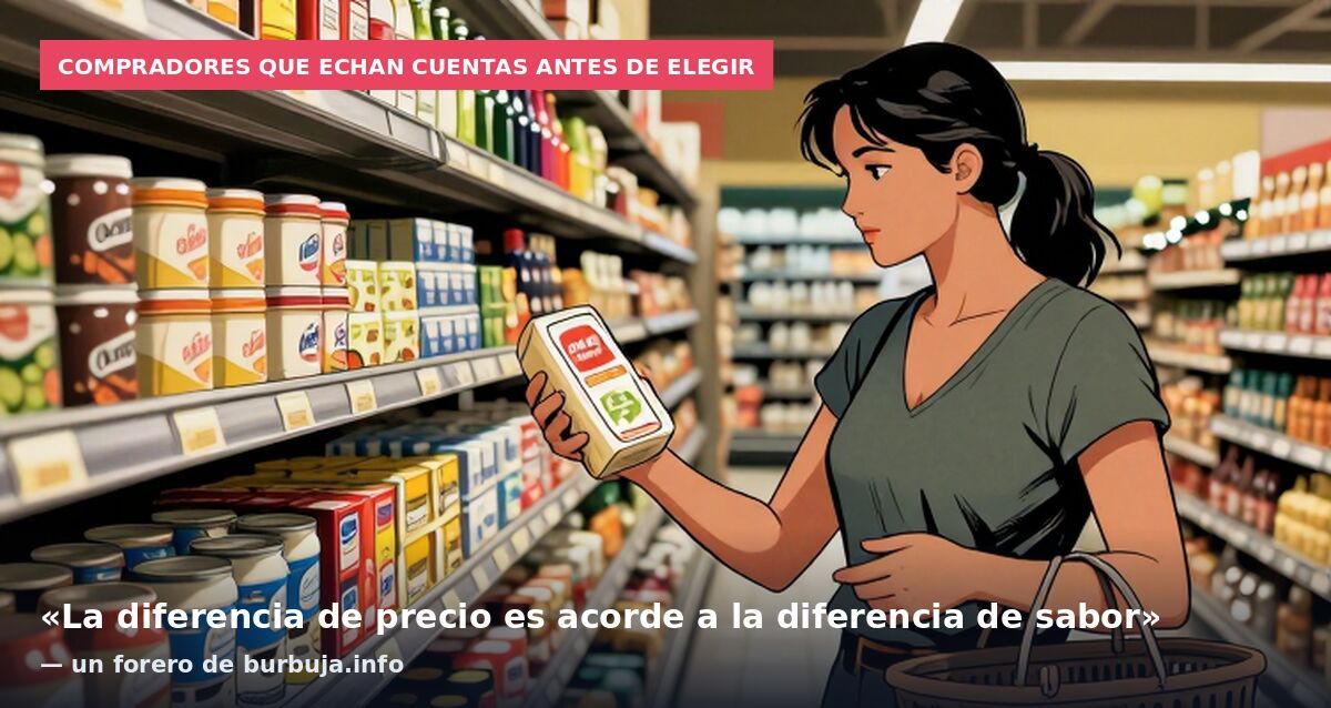 Compradores que echan cuentas antes de elegir: «La diferencia de precio es acorde a la diferencia de sabor» — un forero de burbuja.info