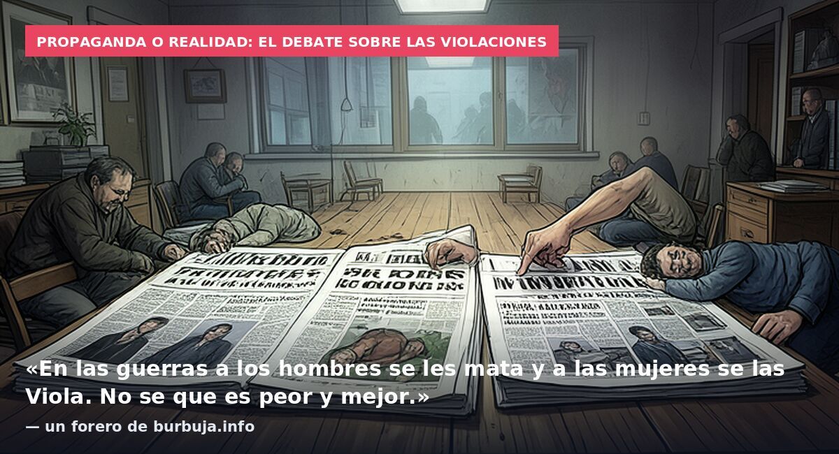 Propaganda o realidad: el debate sobre las violaciones: «En las guerras a los hombres se les mata y a las mujeres se las Viola. No se que es peor y mejor.» — un forero de burbuja.info