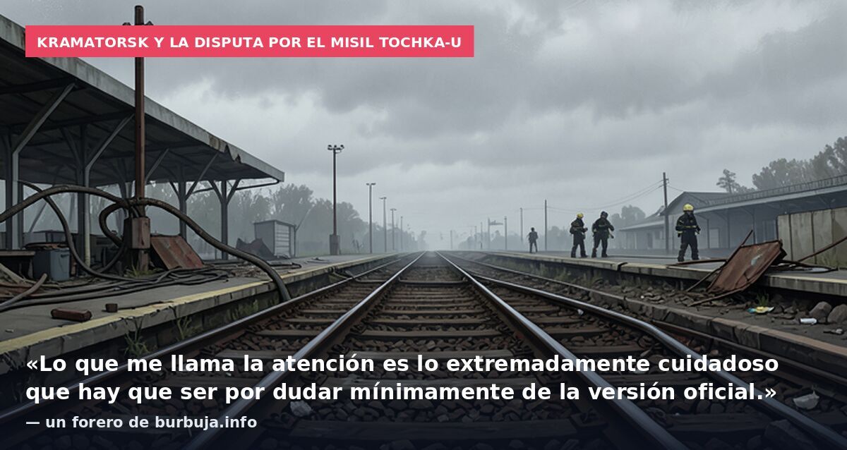 Kramatorsk y la disputa por el misil Tochka-U: «Lo que me llama la atención es lo extremadamente cuidadoso que hay que ser por dudar mínimamente de la versión oficial.» — un forero de burbuja.info