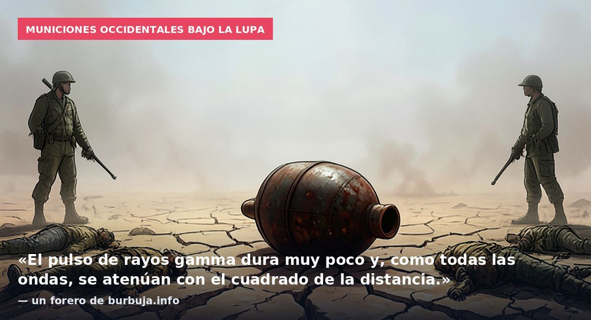 Municiones occidentales bajo la lupa: «El pulso de rayos gamma dura muy poco y, como todas las ondas, se atenúan con el cuadrado de la distancia.» — un forero de burbuja.info