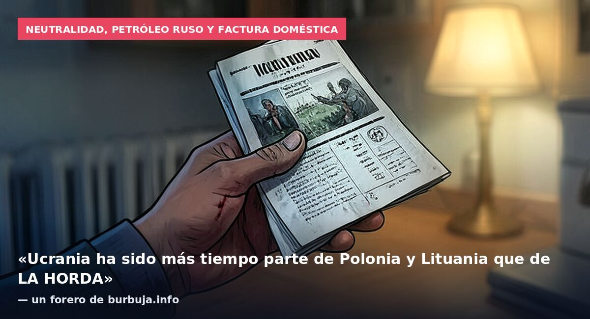 Neutralidad, petróleo ruso y factura doméstica: «Ucrania ha sido más tiempo parte de Polonia y Lituania que de LA HORDA» — un forero de burbuja.info