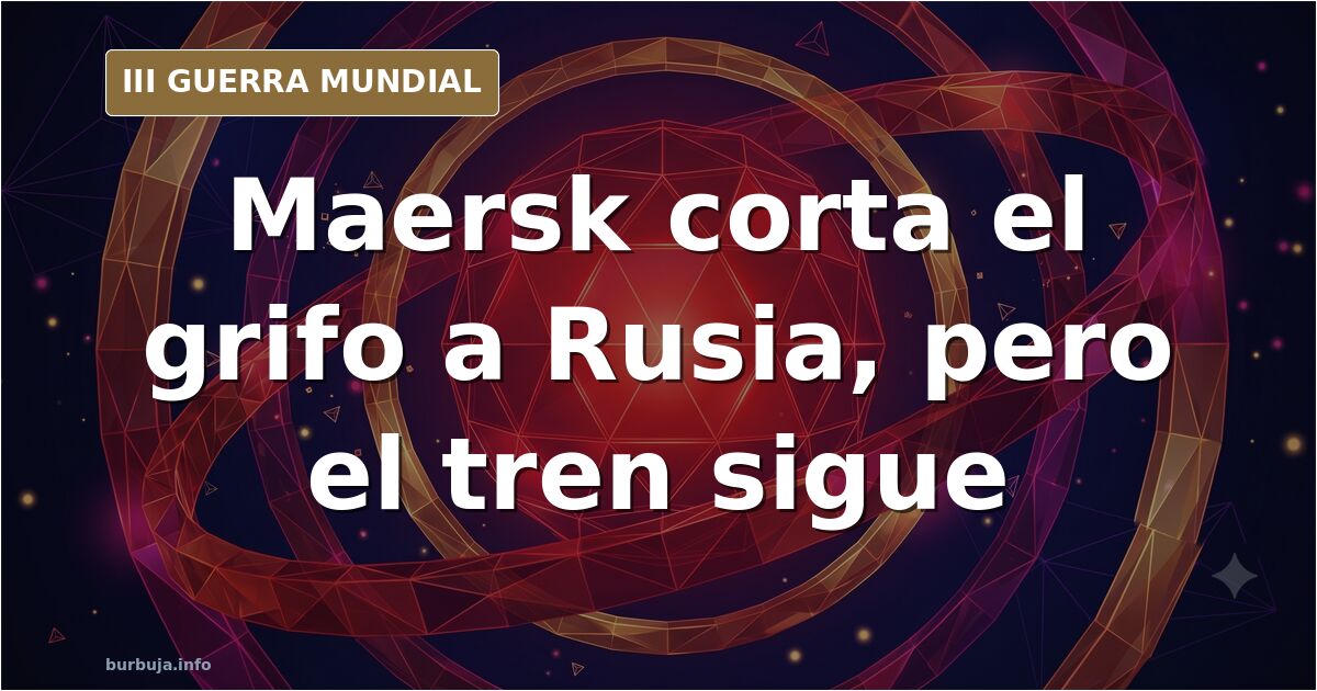 Mapa logístico con rutas ferroviarias entre China y Rusia y buques mercantes desviados por sanciones comerciales