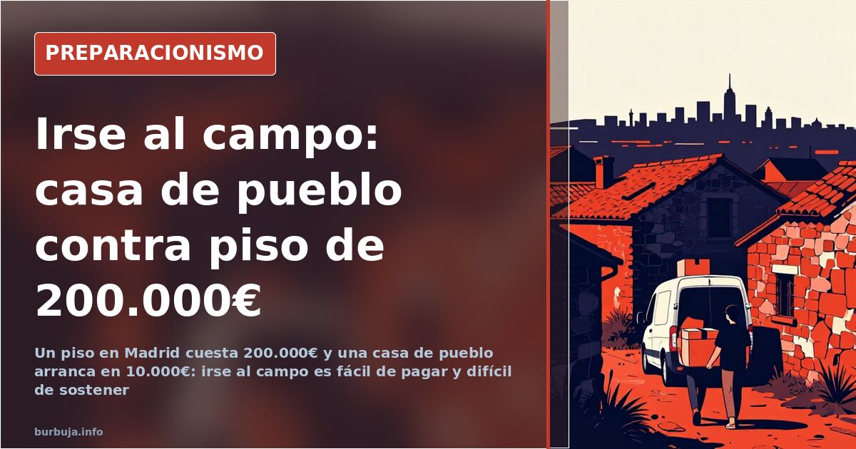 Casa rural de piedra con huerto y corral en un pueblo de Galicia, escena sobre la decisión de irse a vivir al campo