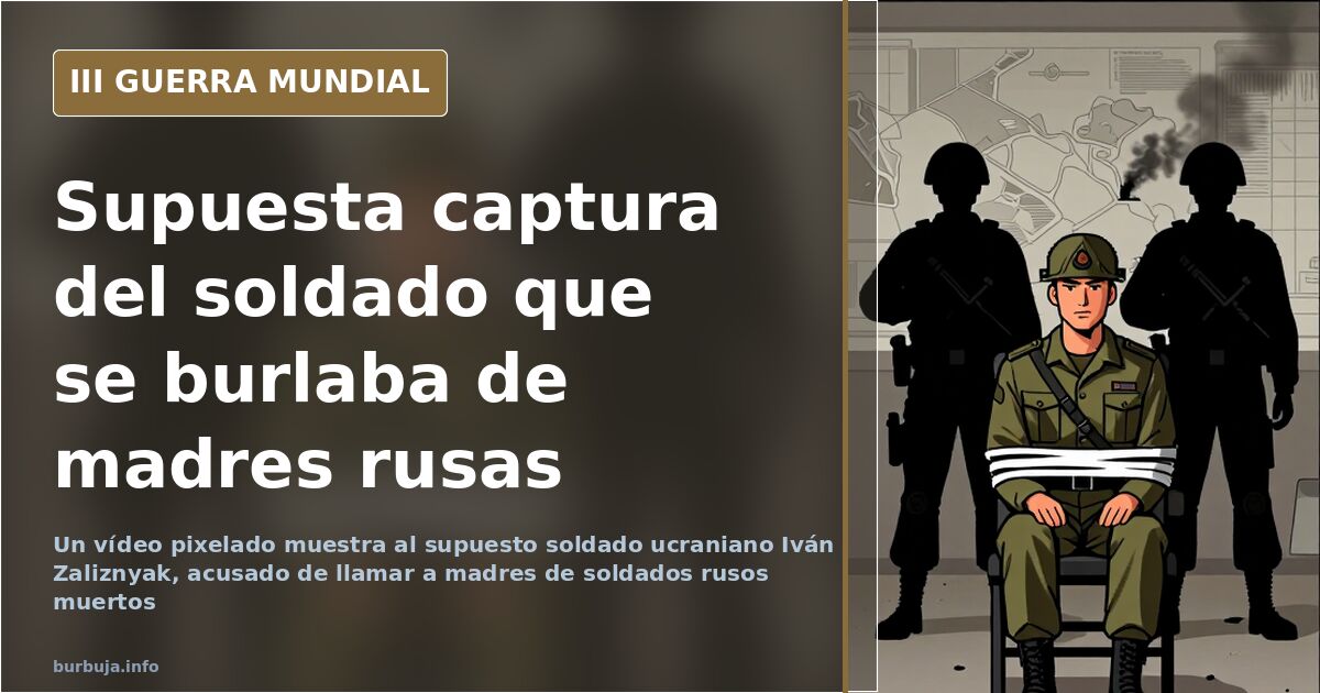 Silueta de un combatiente con el móvil en la mano ante una ciudad asediada, imagen que ilustra la supuesta captura del soldad