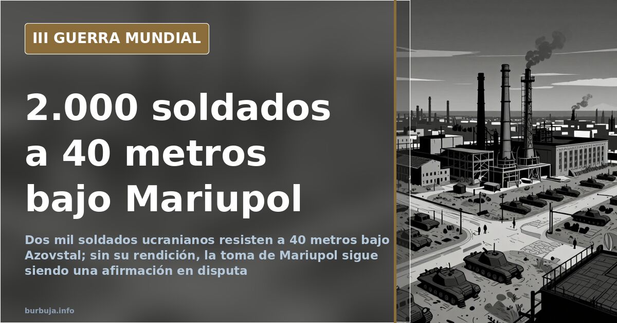 Vista de la acería de Azovstal, en Mariupol