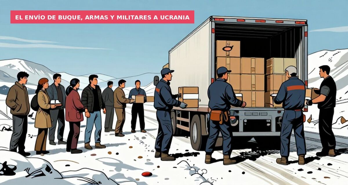 El envío de buque, armas y militares a Ucrania