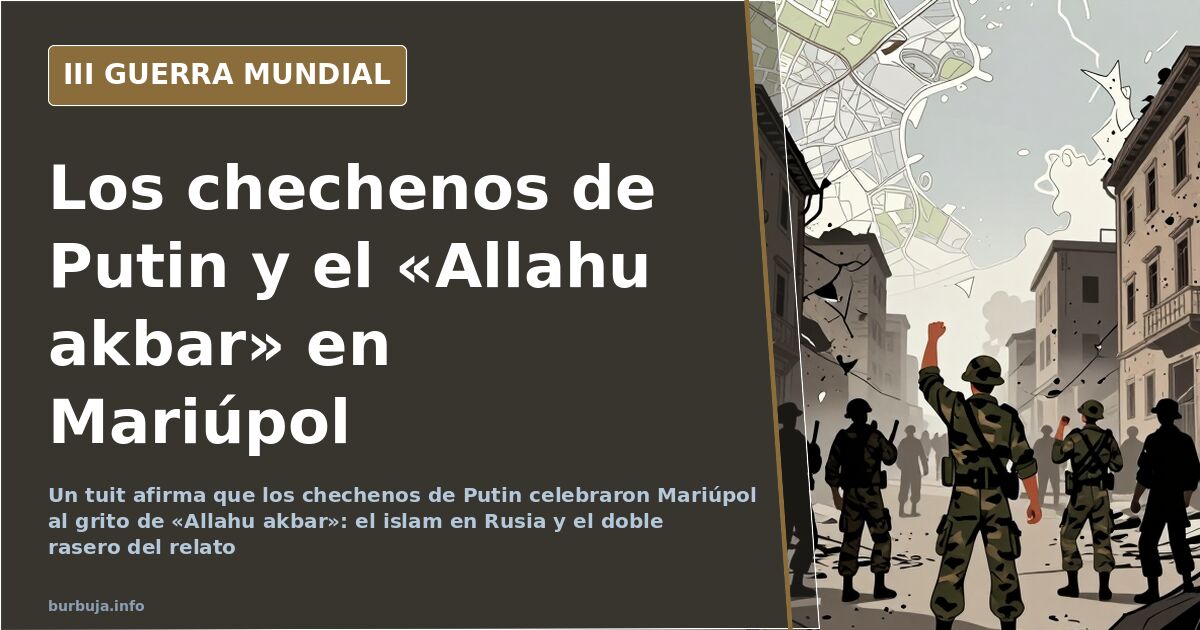 Fotograma del vídeo difundido en el hilo: combatientes chechenos de las fuerzas de Putin